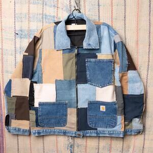 Custom upcycled carhartt chore jacket